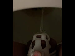 Play MP4 - Peeing while locked in my cage~
