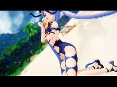 Play MP4 - Fate Grand Order Stheno Hentai Undress Dance Beach Pop In 2 Song Small Tits Mmd 3D Blue Hair