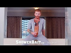 Play MP4 - ShowerBait Wet shower ass munching fuck with hunk Paul Canon