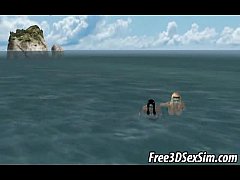 Play MP4 - Hot 3D blonde mermaid getting fucked on a boat