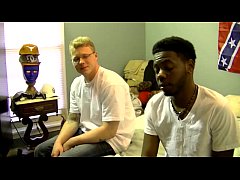 Play MP4 - Big black cock dude fucking a white dude in the ass