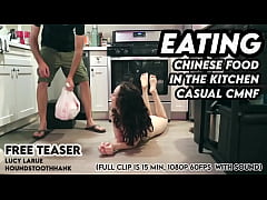 Play MP4 - Eating Chinese Food in the Kitchen Casual CMNF