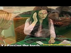 Play full 3GP - Amateur in group gets creampie