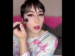 Play MP4 - Cute asian femboy full sissification and makeup