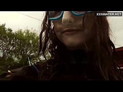 Play MP4 - French girl Emi Serene swimming nude