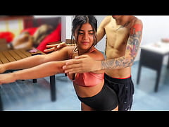 Play MP4 - LITTLE STEPSISTER INDIAN ASKS FOR HELP TO EXERCISE HER STEPBROTHER HELPS HER