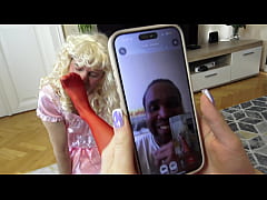 Play MP4 - Roxana mocks the cuckold sissy in the chat with her black stud&period;