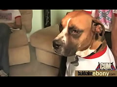 Play MP4 - First time ebony with a group of white dicks 26