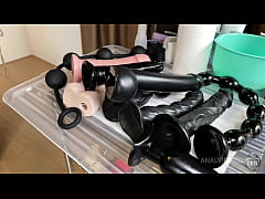 Play MP4 - Multiple small dildo insertions on male slave