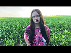 Play MP4 - Stepsister got nervous in the cornfield and found comfort in her stepbrother's big cock
