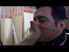 Play MP4 - She orders him to loudly inhale the smell of her sweaty&comma; stinky feet and verbally humiliates him&period;