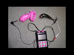 Play MP4 - Sperm milking - estim with butt plug and chastity cage