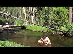 Play MP4 - Bathing in the creek&period;