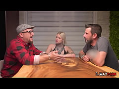 Play MP4 - 3-Way Porn - A Cute Tattoed Babe Gets Fucked Hard by 2 Dudes in a Threesome