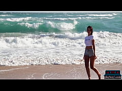 Play MP4 - Two petite MILF models from the Ukraine Ariel and Sofi Ka get naked outdoor