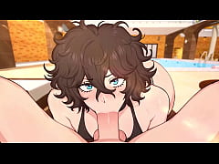 Play MP4 - My Femboy Roommate&colon; Special Holiday &num;04 - Femboy Lover Giving Blowjob In Swimming Pool