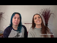 Play MP4 - Desperate Amateurs Olivia and Alisha getting their tight pussies stretched&period;