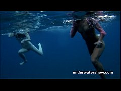 Play MP4 - Nastya and Masha are swimming nude in the sea