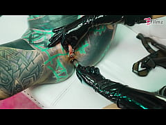 Play MP4 - One Latex Domme & Two Latex Sub Girls