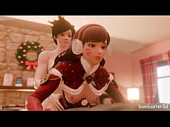 Play MP4 - Dva and Tracer fucks in new year's house