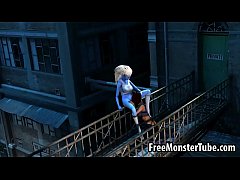 Play MP4 - 3D cartoon blue lesbian babe getting licked outdoors