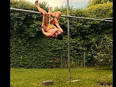 Play MP4 - naked pathetic white slave during outdoor party tied up swings around at my testicles&comma; enjoy the guests&comma; CMNM