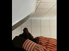 Play MP4 - Black gay guy at public urinal stroking cock