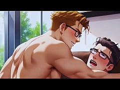 Play MP4 - Young Nerd Twink Giving His Ass To His Coworkers&period; Anime Hentai free video