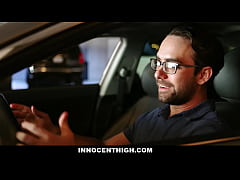 Play MP4 - Athena Faris slobbers the nerd guys cock and shove it deep inside her warm mouth