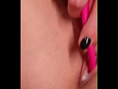 Play MP4 - She fingers her pussy when pink toy is inside&comma; so hot