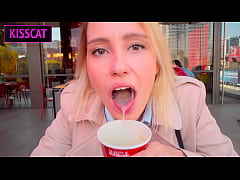 Play MP4 - Public Blowjob in Wendis Toilet & Get Coffe with Cum