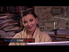 Play MP4 - Sexy French brunette anal fucked in her bedroom