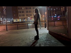 Play MP4 - SISSY T-GIRL EXHIBITIONIST SHEMALE FLASH DICK AND ASS CITY CROSSROAD OUTDOOR