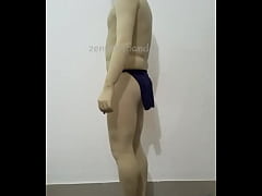 Play MP4 - Zentai spandex tarzan dress thong