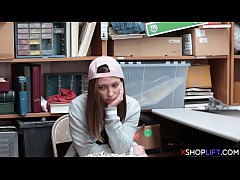 Play MP4 - Shoplifting teen busted and fucked by a security guy