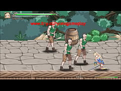 Play MP4 - Blonde princess has sex with men in Iris in wonderland hentai gameplay