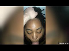 Play MP4 - Black Hooker Gagging On White Cock