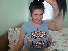 Play MP4 - Let's see this slut revealing her huge tits