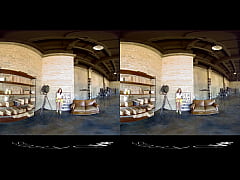 Play MP4 - Tattooed busty russian brunette babe teasing in UHD VR video