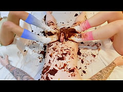 Play MP4 - Pastel Crush&excl; Chocolate cake and cock addition&excl; Foot fetish