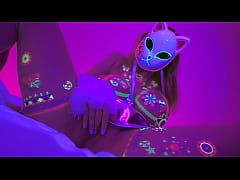 Play MP4 - Neon Glow Massive Tits Masked Hottie Goes Wild Solo Masturbating with Anime Moans &vert; LilyKoti