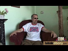 Play MP4 - Ebony gets group cumshots 8