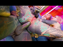 Play MP4 - ALT horny TATTOOED sluts love to get ROUGH fucked by two COCKS