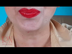 Play MP4 - Lips teasing with red lipstick&period; Red lipstick kissing teasing by Regina Noir&period;
