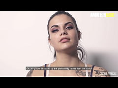 Play MP4 - AMATEUR EURO - Sherly Quinn - Busty Inked Amateur Tries Porn For The First Time And Loves It