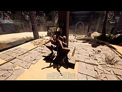 Play MP4 - A huge dick against Lara Croft's tight ass in an arena where 1&comma;000 spectators are watching&period; 3D Hentai Game Animation 3D Hentai Game Animation