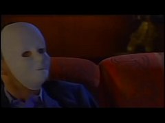 Play MP4 - Curious blonde hottie in pink fishet outfit Justine Ashley came to masquerade ball and had to go the limit with couple of strangers to get access to secret information