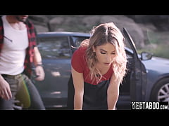 Play MP4 - Stranded blonde MILF hitchhikes and fucks big dick stud outdoors