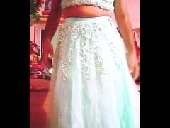 Play MP4 - Indian Gay Crossdresser Gaurisissy feeling horny in Blue Lehanga