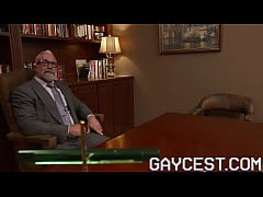 Play MP4 - Gaycest - Handsome silver fox boss breeds grandson in office